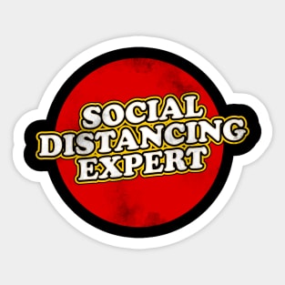 social distancing expert Sticker